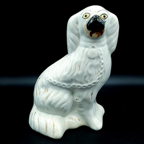 Antique staffordshire dog - staffordshire,