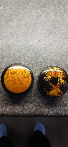 Japanese lacquer style trinket - lacquer,