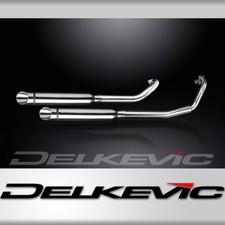 Yamaha XVS650A Dragstar 2014-16 Full Exhaust 410mm Slash Cut Silencers Stainless