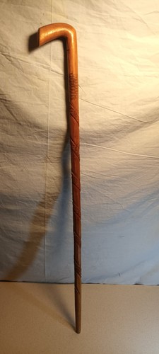 Wooden carved 93cm walking - 93cm,