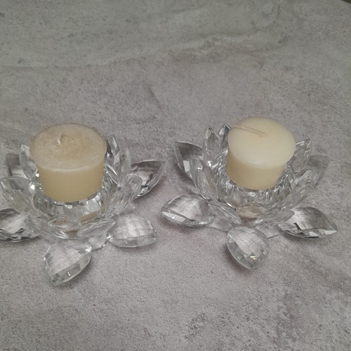 Pair crystal candle - , of