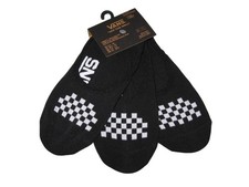 VANS  Ladies  No Show Trainer Liner Socks Black   3 Pairs  Size 4 - 7½
