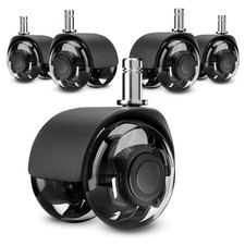 5pcs Office Chair Wheels Replacement Universal Rotatable Twin Wheel Casters Home