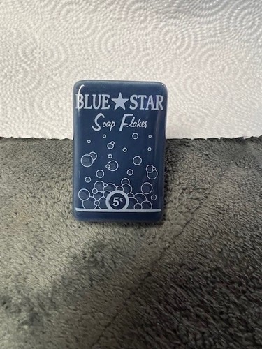 Ceramic blue star soap - blue,