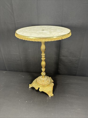 Brass occasional table marble - table,,
