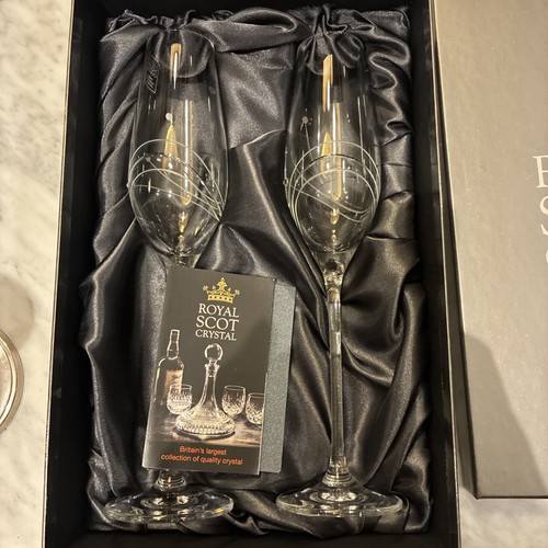 Pair royal scott crystal - of,