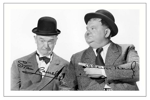 Laurel hardy signed - laurel, &