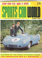 Sports Car World 1962 Mar NSU Prinz Maserati 5000 Holden FE Austin Healey Sprite