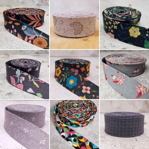 Black grey bias binding - bias,