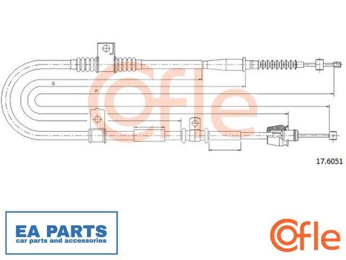 Cable parking brake for - cable,, kia