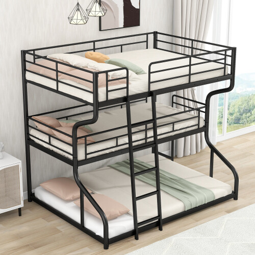 Heavy duty metal triple bunk - heavy,