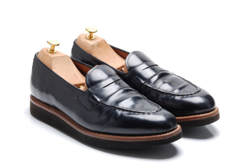 Grenson black shine penny - black, hi-shine