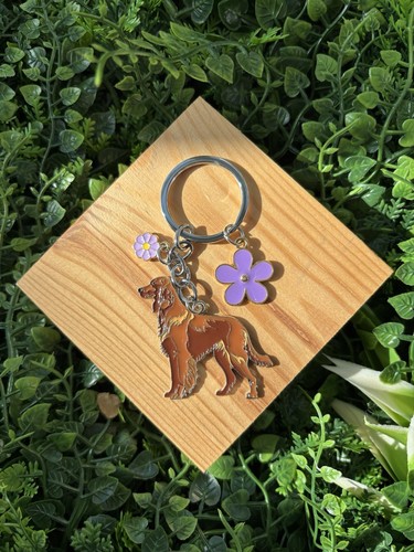 Irish red setter keyring gift - keyring,