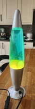 Dr W Motion Rocket shaped Lava Lamp - turquoise/yellow Wax - Retro Vibe