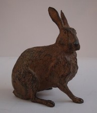 Statue Rabbit Hare Wildlife Art Deco Style Art Nouveau Style Bronze Sculpture