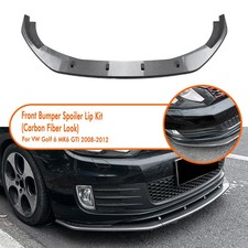 Carbon Look Front Bumper Spoiler Lip For VW Golf 6 MK6 GTI 2008-2012 2009