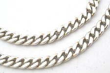 925 Sterling Silver Curb Chain Necklace. 66 grams,  16" / 41 cm