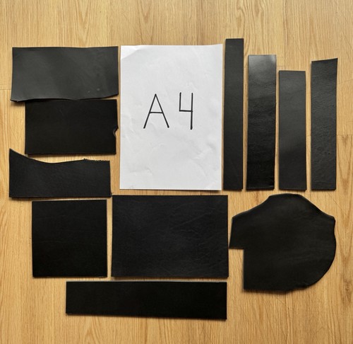 Black leather 5mm thick - black,