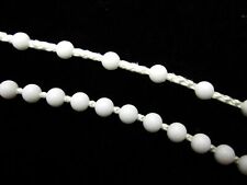 ROLLER BLIND STRONG WHITE PLASTIC BEADED PULL CORD CONTROL CHAIN SPARE 3 METRE
