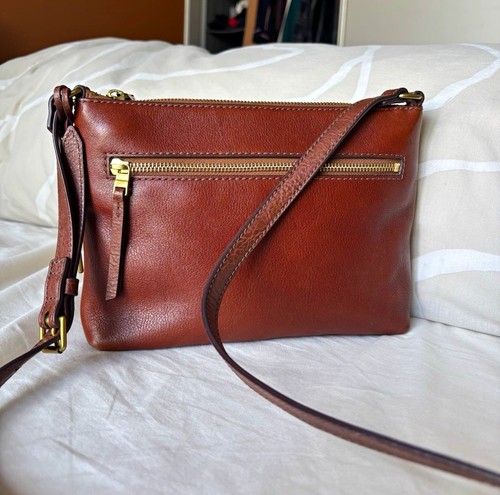 Fossil brown leather fiona - brown,