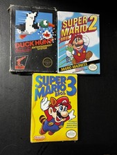 NINTENDO NES CIB BUNDLE - Duck Hunt ( 5 Screw ) Mario 2 Mario 3 CIB