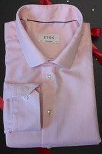 Eton Pink Herringbone Shirt
