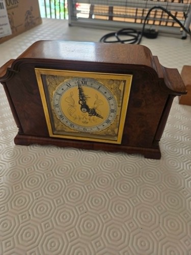 Vintage walnut elliott - vintage, mantel