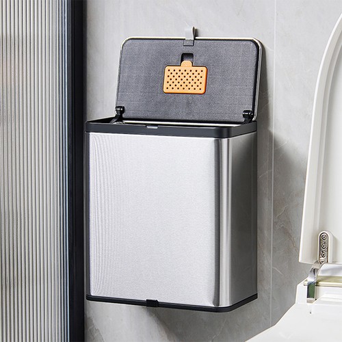Square stainless steel wall - square,