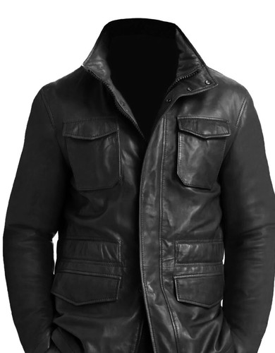 Genuine black lamb leather - genuine,