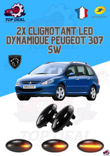 LED dynamic turn signals orange repeater for Peugeot 307 sw