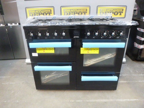 Smeg range cooker black - range,