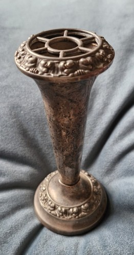 Silver plated vintage posy - plated,