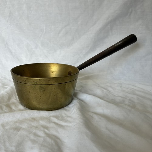Old heavy brass pan - old, saucepan