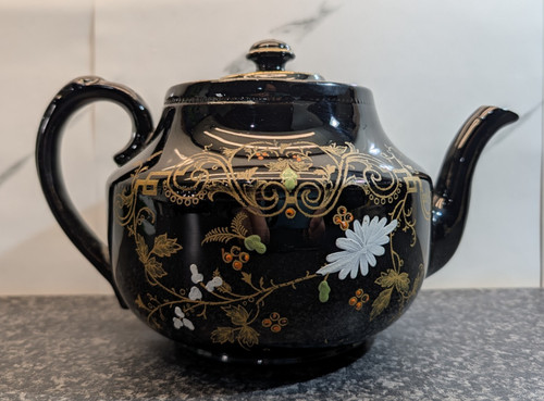 Jackfield teapot jetware - jackfield,