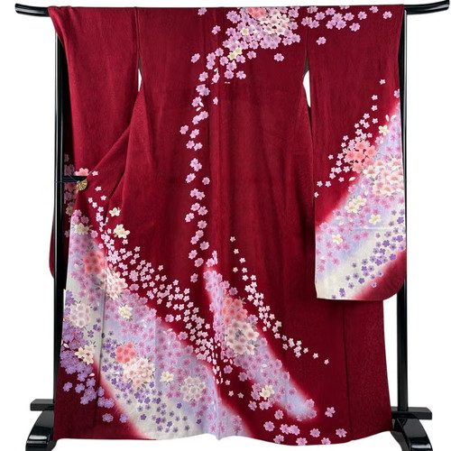 Vintage japanese silk furisode - japanese,