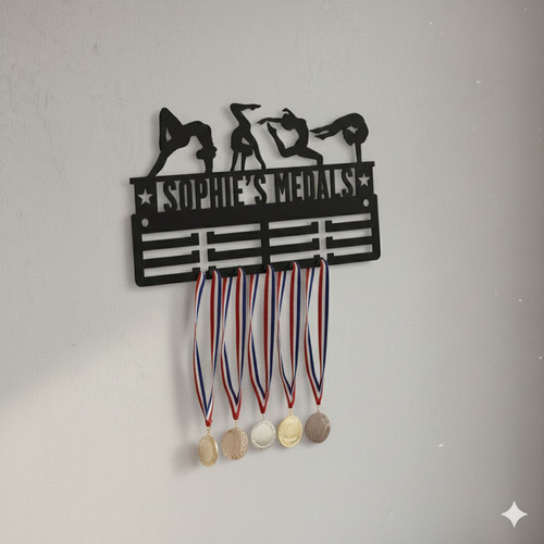 Gymnastics medal holder with - gymnastics,