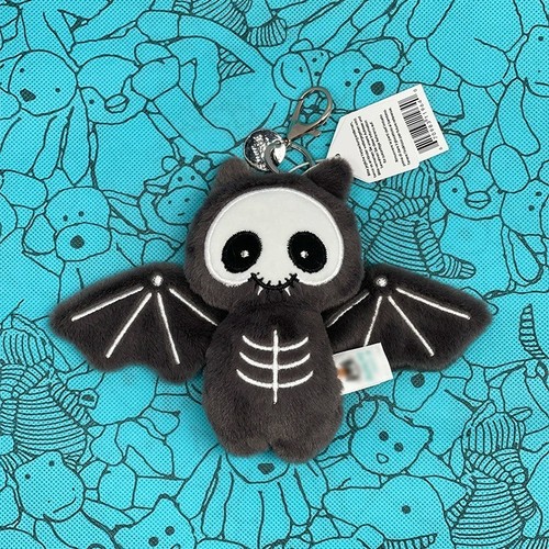 Skeleton bat plush keychain - plush,