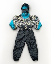 Rodeo Vintage 80’s All In One Multicoloured Retro Ski Suit Kids Size 11-12 Years