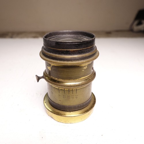 Vintage brass lens for - f8,