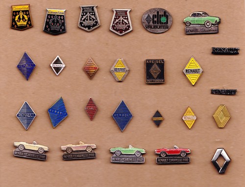 Vintage renault pin badges - vintage,