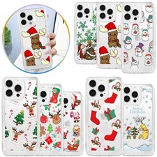 For iPhone 15 14 13 12 16 17 Pro Cute Christmas Lightweight TPU Cover Phone Case