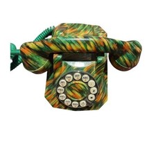 Vintage Swirled Green & Orange