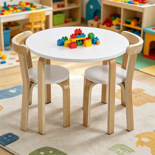 Kids table and chairs set - table,