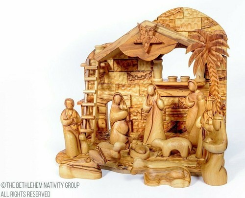 Piece hand carved olive - 12,