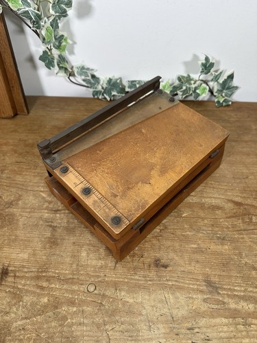 Vintage wooden paper cutter - wooden,