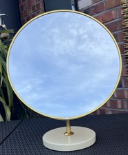 Mid Century Faux Onyx & Brass