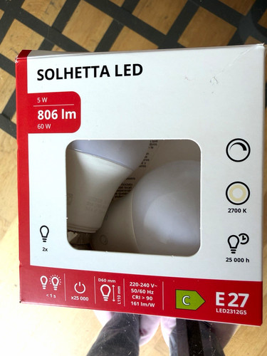 Ikea solhetta led e27 - ikea,