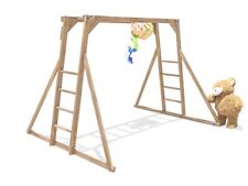 Dunster House Kids Monkey Bars and Children's Wooden Climbing Frame for Garden
