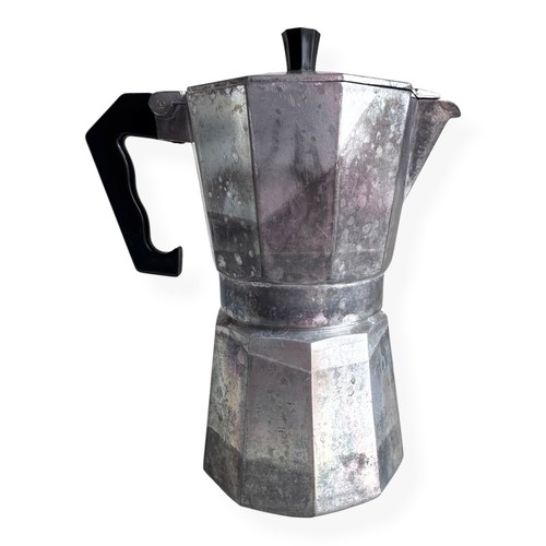Vintage aluminum moka pot - aluminum,