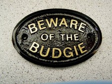 BUDGIE - PLAQUE SIGN BIRD